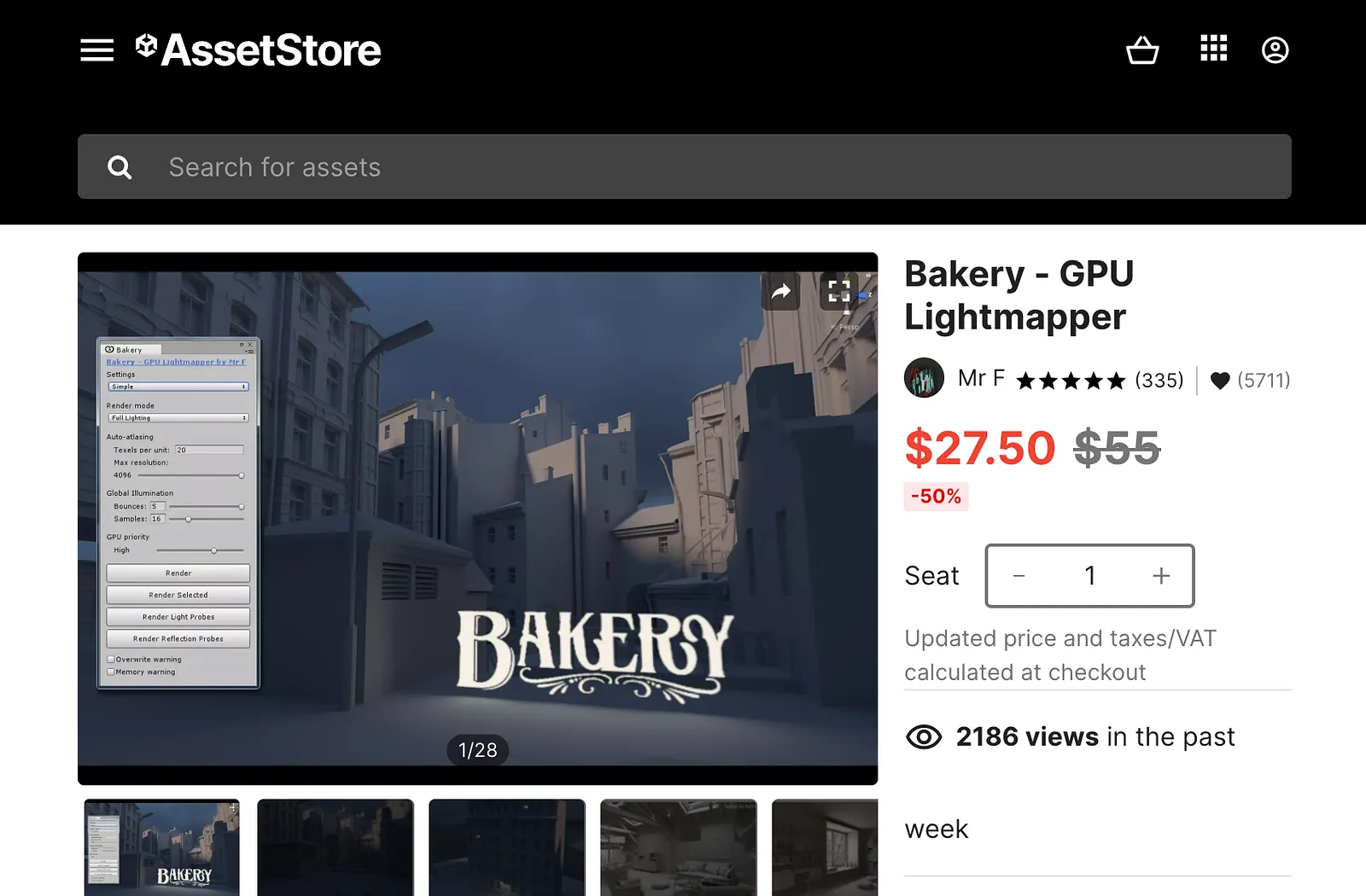 Bakery GPU Lightmapper on the Unity Asset Store, on sale.
